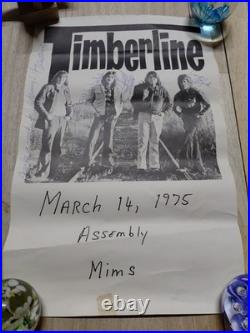 Timberline Signed Concert Poster March 14 1975 Jim Salestrom Craig Link Etc