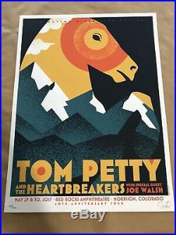Tom Petty Red Rocks 2017 Original Concert Poster Dan Stiles Silkscreen