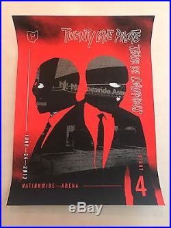 Twenty One Pilots OFFICIAL Concert Poster Night 4 Tour De Columbus