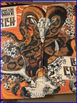 Two Rare Eric Church Concert Posters 1/2019 Omaha NE Signed-Numbered #/50 AE