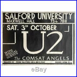 U2 1981 Salford University Concert Poster (UK)