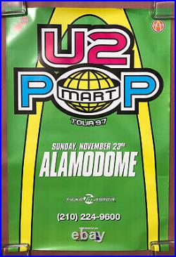 U2 Popmart Tour Alamodome San Antonio TEXAS 1997 CONCERT POSTER OASIS Bono EDGE
