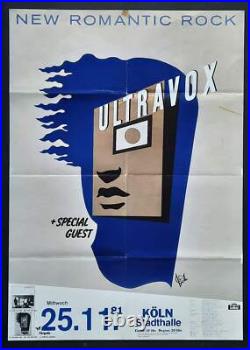 ULTRAVOX Original Concert Poster November 25, 1981 Köln Germany ULTRAVOX Original Concert Poster November 25, 1981 Köln Germany