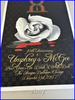 UMPHREY'S MCGEE JEFF WOOD CONCERT POSTER 10th ANNIVERSARY NYE CHICAGO 2007 #/500