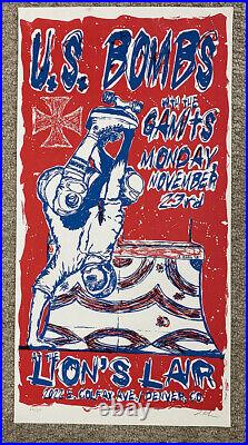 U. S Bombs Denver 1998 Concert Poster Kuhn Punk Original Silkscreen Signed