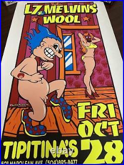 Uncle Charlie 1994 L7 & The Melvins Concert Poster Signed & #d 91/300 Tipitinas