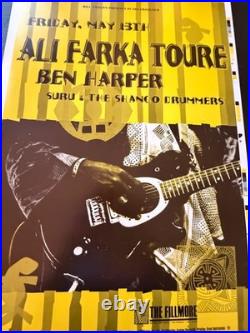 Unfinished Concert Poster Vintage Real Never 4 Sale Ali Farka Toure Ben Harper