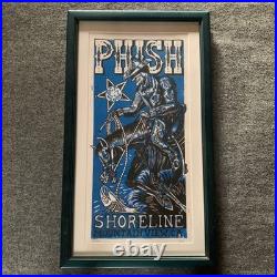 Used Phish 2000 Shoreline Concert Poster Signed LE 506/600 Framed Print USA