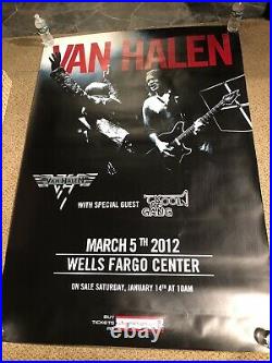 VAN HALEN Original 4x6 Huge Concert Poster Wells Fargo Center RARE 2012