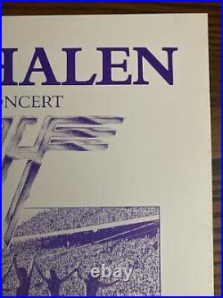VAN HALEN with TALAS 1980 poster Notre Dame ACC So Bend Indiana concert original