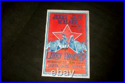 VERY RARE 1976 JERRY JEFF WALKER & LARRY HOSFORD 11 x 17 CONCERT POSTER