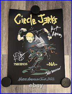 VINTAGE Circle Jerks Signed Autographed 18x24 Official Concert 2022 Tour Poster