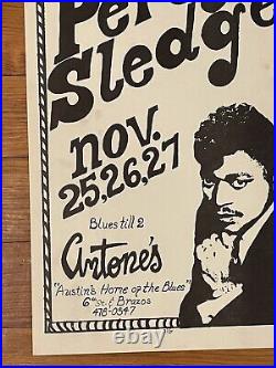 VINTAGE Original Percy Sledge Antone's Austin TX Concert Poster Blues 1970's