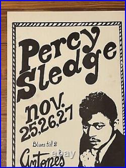 VINTAGE Original Percy Sledge Antone's Austin TX Concert Poster Blues 1970's