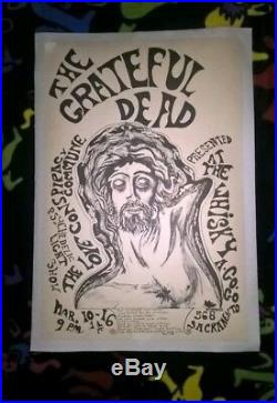 VTG 1967 Grateful Dead Whisky a Go-Go Fillmore-Era Concert Poster -14 DAY RETURN