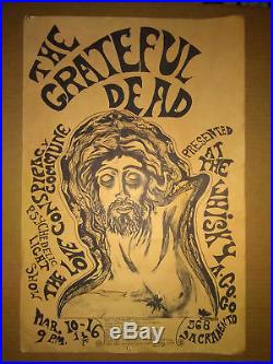 VTG 1967 Grateful Dead Whisky a Go-Go Fillmore-Era Concert Poster -14 DAY RETURN