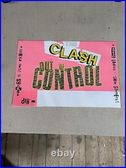 VTG THE CLASH Out Of Control POSTER Show Concert Tour PUNK ROCK 80s RARE 18