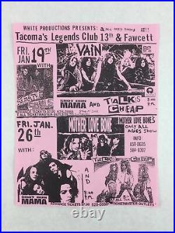 Vain Sedate Souls Shot Gun Mama Tacoma's Legends Club WA Concert Poster