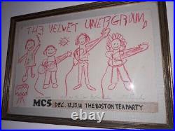 Velvet Underground Concert Poster Orig Artwork 1968 Boston Tea Party Mc5 Signed