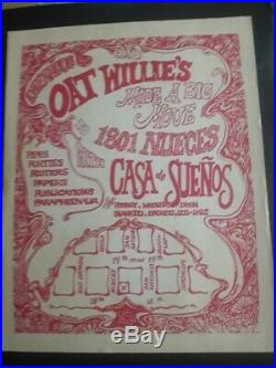 Velvet Underground October 1969 Vulcan Gas Original Concert Flyer Poster