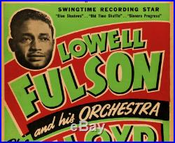 Very RARE Original'50's LOWELL FULSON CONCERT POSTER Boxing Style 14x22