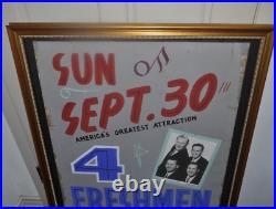 Vintage 1962 The Four Freshmen Quartet Hand Painted Rare Original Concert Poster
