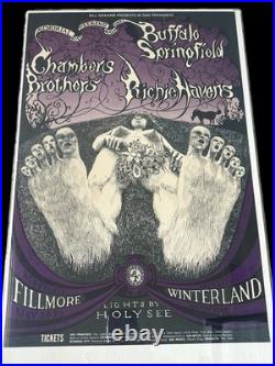 Vintage 1968 Bill Graham- Buffalo Springfield- Richie Havens Concert Poster-orig Vintage 1968 Bill Graham- Buffalo Springfield- Richie Havens Concert Poster-orig