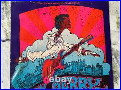 Vintage 1969 CHUCK BERRY at Fillmore West San Francisco Concert Poster ORIGINAL