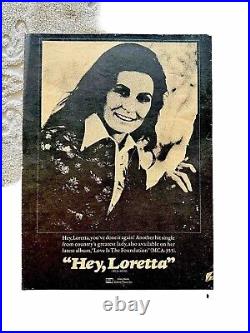 Vintage 1970'S Loretta Lynn Poster Lot With Festival Concert Photos In 2000'S