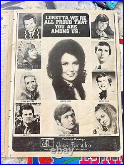 Vintage 1970'S Loretta Lynn Poster Lot With Festival Concert Photos In 2000'S