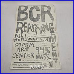 Vintage 1980s Punk Concert Poster Lawerence Kansas BCR Yardapes DUCHAMP 14x8.5in