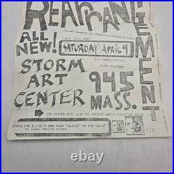 Vintage 1980s Punk Concert Poster Lawerence Kansas BCR Yardapes DUCHAMP 14x8.5in