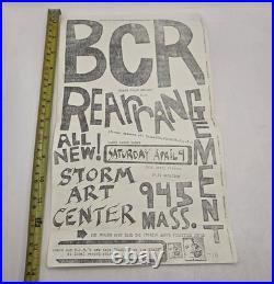 Vintage 1980s Punk Concert Poster Lawerence Kansas BCR Yardapes DUCHAMP 14x8.5in