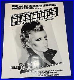 Vintage 1981 Plasmatics (Wendy O'Williams) CONCERT POSTER 20x24in Houston TX