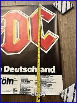Vintage 1982 AC/DC CONCERT PROMO POSTER GERMANY RARE FOR THOSE ABOUT TO ROCK