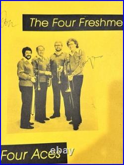Vintage 1986 Fabulous Fours Concert Poster Autographed Four Lads Aces Freshmen