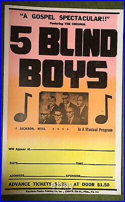 Vintage 5 Blind Boys Gospel concert poster