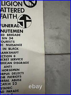 Vintage 80's Original Punk Rock concert poster Black Flag Circle Jerks Bad Reli