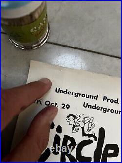 Vintage 80's Original Punk Rock concert poster Black Flag Circle Jerks Bad Reli