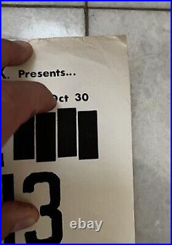Vintage 80's Original Punk Rock concert poster Black Flag Circle Jerks Bad Reli