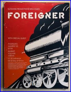Vintage & Authentic Foreigner Mounted'Market Square Arena' Concert Poster