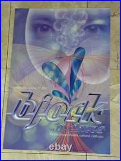 Vintage Bjork Concert Poster from October 17th 2001 Cosmic Psychedelic Wave Vintage Bjork Concert Poster from October 17th 2001 Cosmic Psychedelic Wave