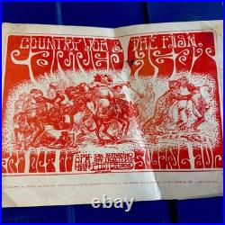 Vintage Canned Heat and Country Joe and The Fish Concert Poster SB Swing Rough