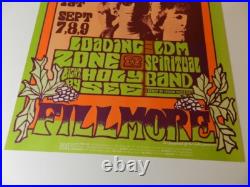 Vintage Concert Poster- 1967 The Byrds-ldm Spiritual Band Poster- Bill Graham Vintage Concert Poster- 1967 The Byrds-ldm Spiritual Band Poster- Bill Graham