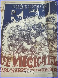 Vintage Creedence Clearwater Revival Lee Michaels Concert Poster SB Swing Aud