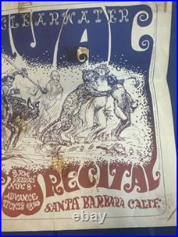 Vintage Creedence Clearwater Revival Lee Michaels Concert Poster SB Swing Aud