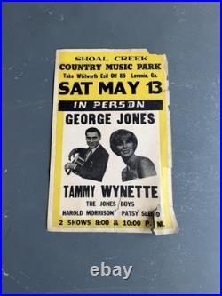 Vintage George Jones and Tammy Wynette Concert Poster 1973 Atlanta GA