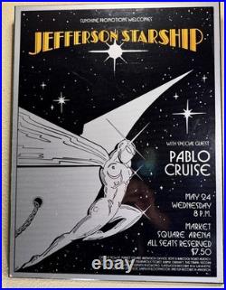 Vintage Jefferson Starship Mounted Concert Poster'Market Square Arena