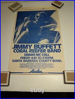 Vintage Jimmy Buffett Concert Poster. 1979. Santa Barbara. Used. HTF