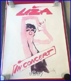 Vintage Liza Minnelli In Concert Original Poster by Joe Eula 1978 / 1979 29x22.5